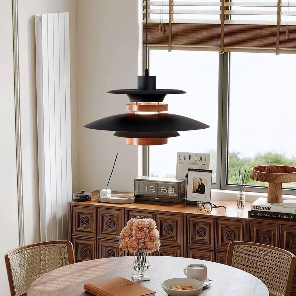Solva hanglamp met draaibare pendels, Scandinavische stijl, ontwerp met vier kappen