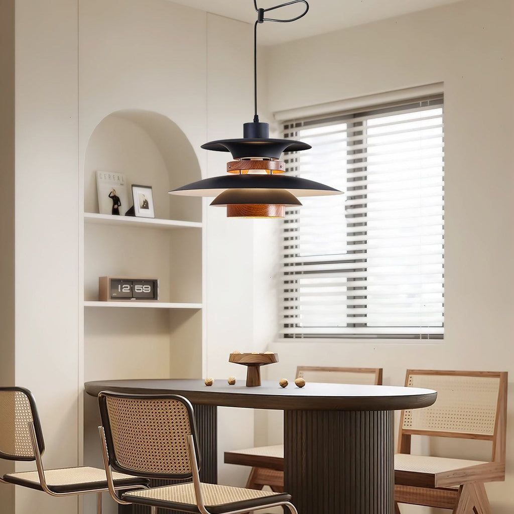 Solva hanglamp met draaibare pendels, Scandinavische stijl, ontwerp met vier kappen