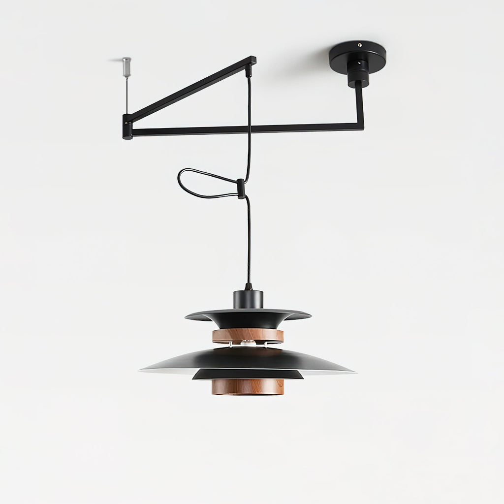 Solva hanglamp met draaibare pendels, Scandinavische stijl, ontwerp met vier kappen