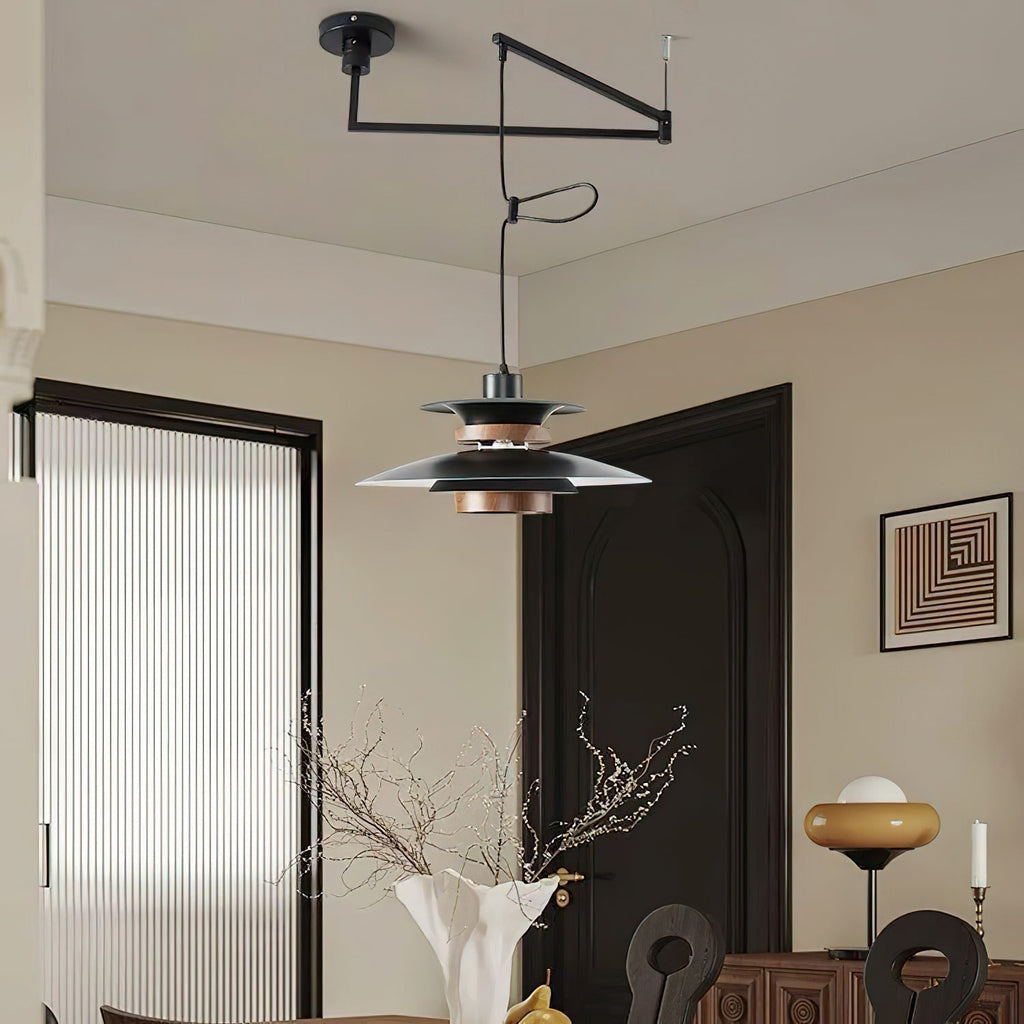 Solva hanglamp met draaibare pendels, Scandinavische stijl, ontwerp met vier kappen