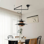 Solva hanglamp met draaibare pendels, Scandinavische stijl, ontwerp met vier kappen