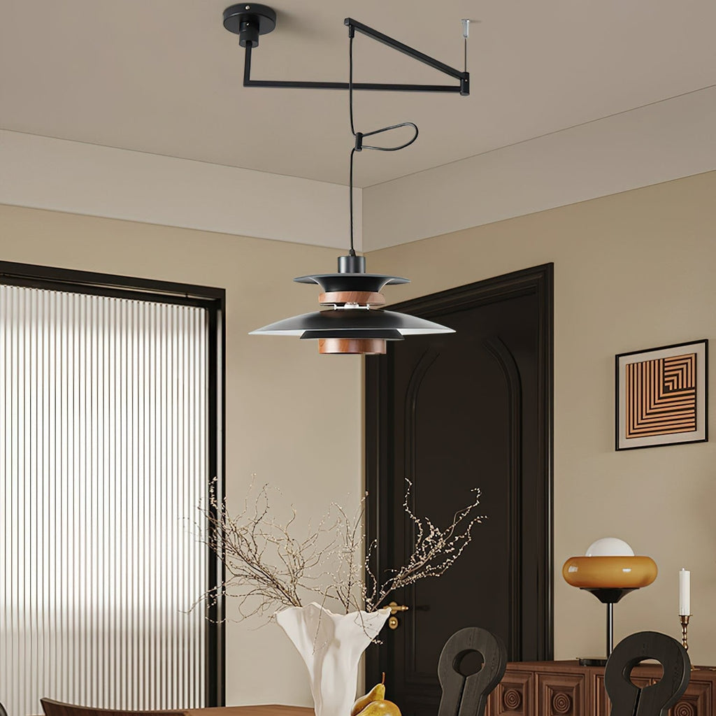 Solva hanglamp met draaibare pendels, Scandinavische stijl, ontwerp met vier kappen