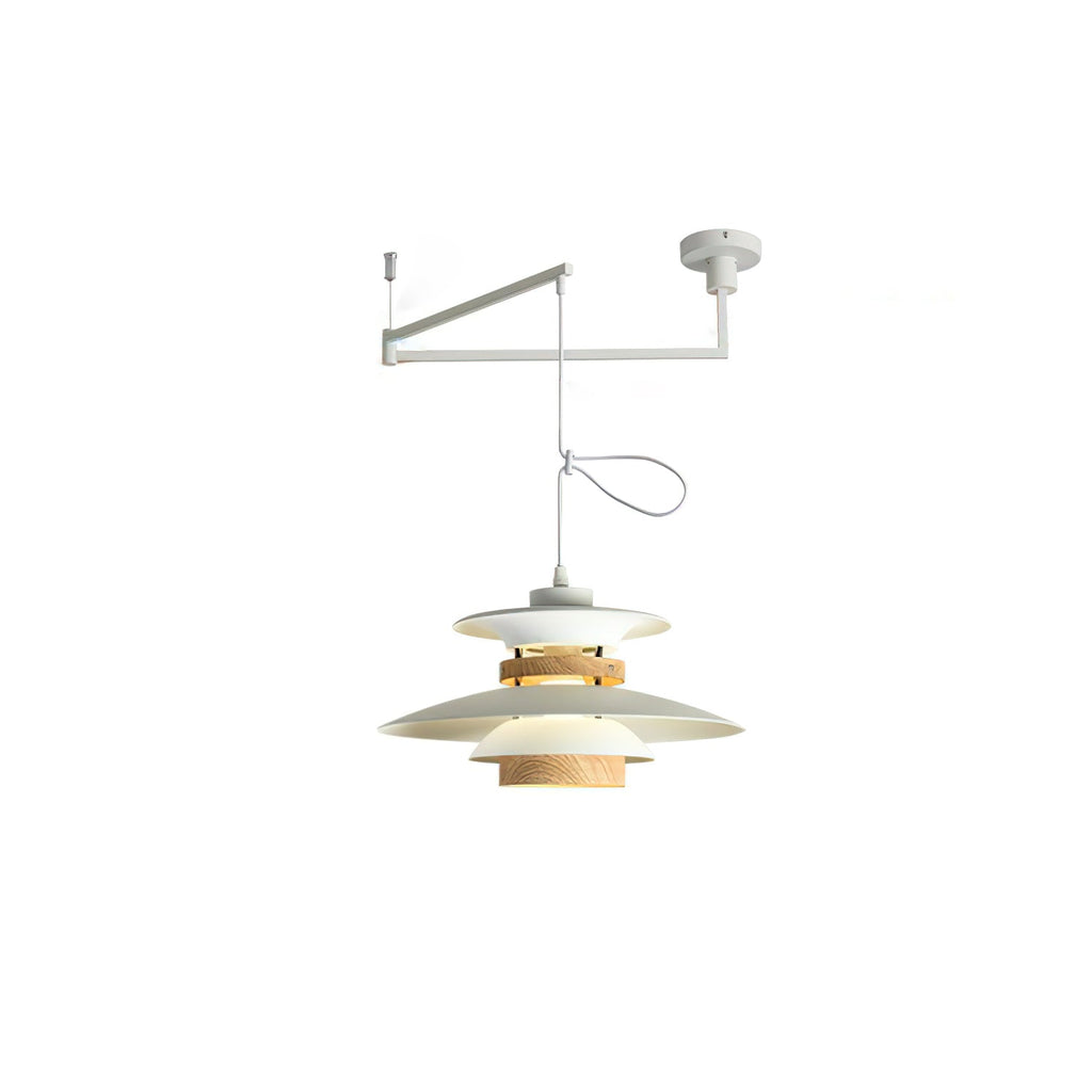 Solva hanglamp met draaibare pendels, Scandinavische stijl, ontwerp met vier kappen