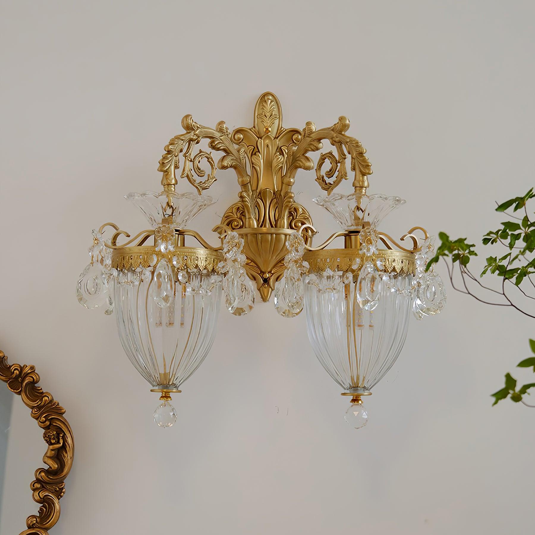 Elosia Gouden Dubbele Wandlamp | Fioriscas