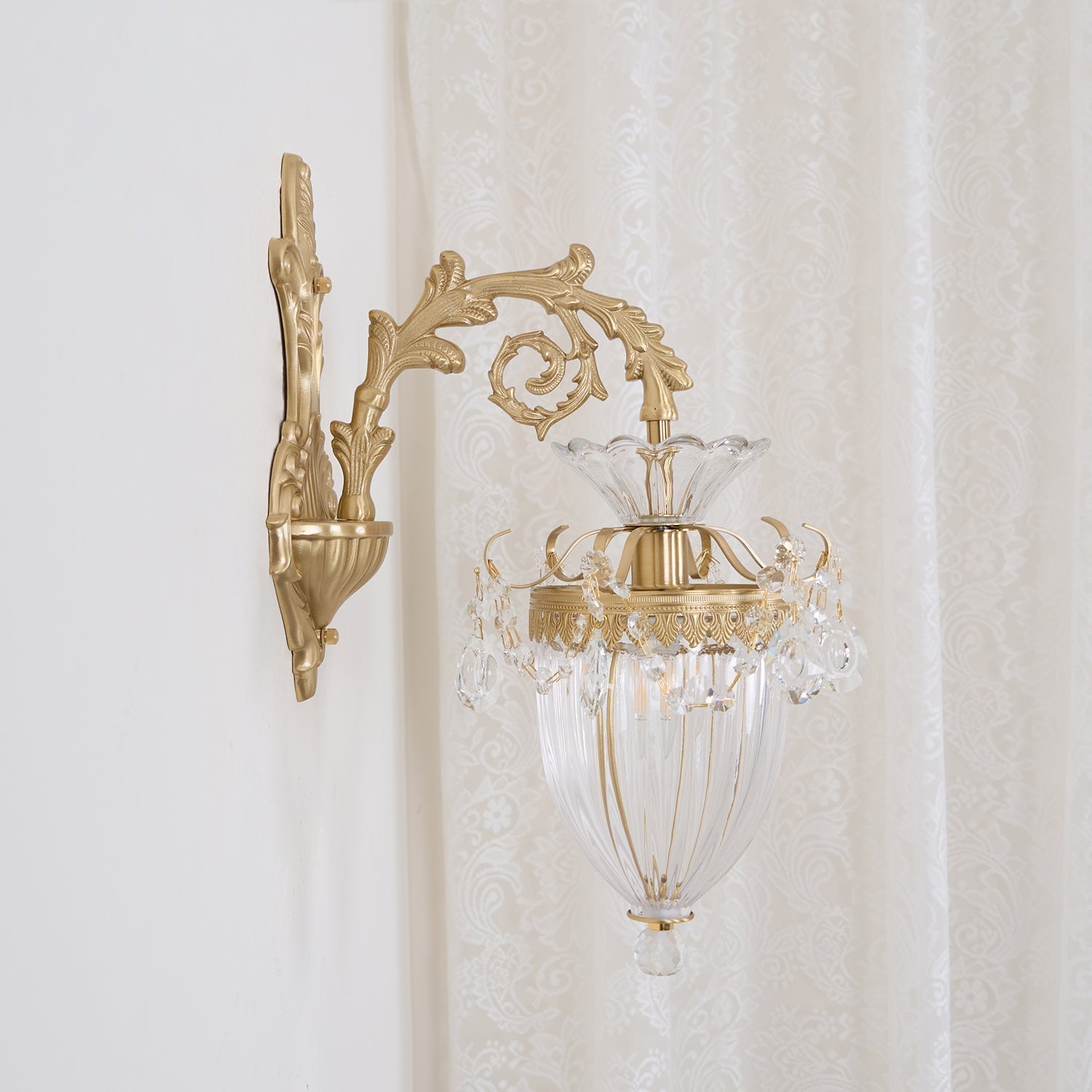 Elosia Gouden Dubbele Wandlamp | Fioriscas