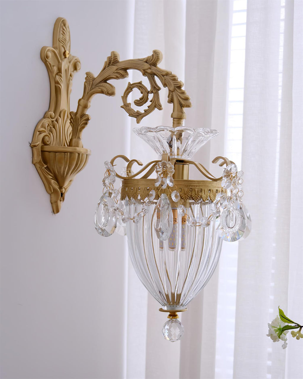 Elosia Gouden Dubbele Wandlamp | Fioriscas