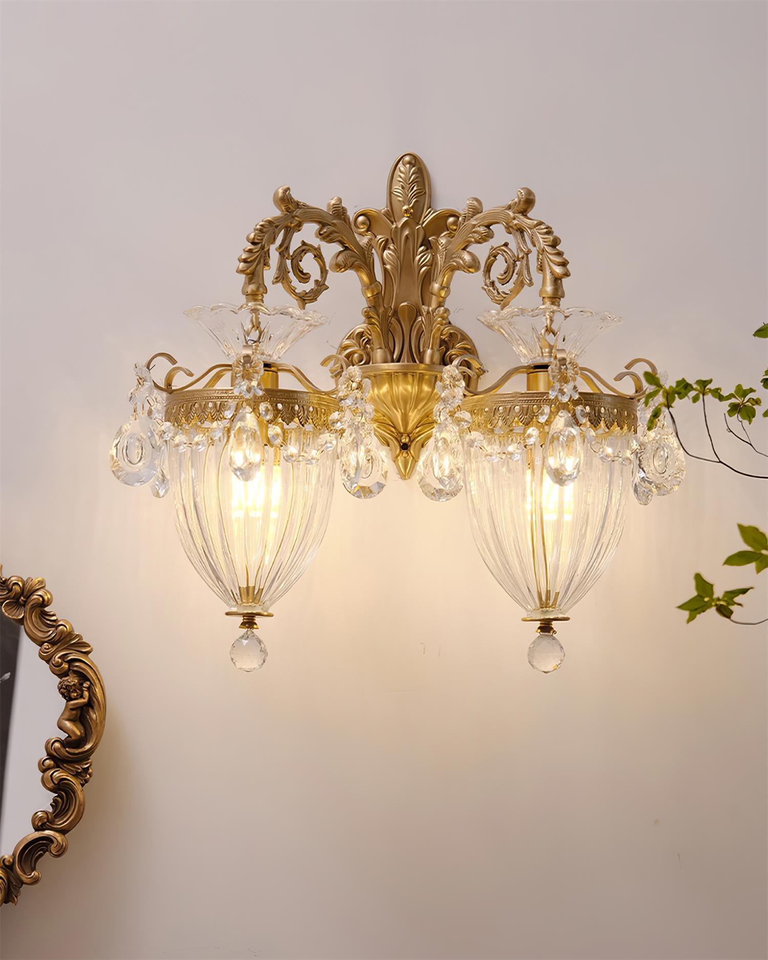 Elosia Gouden Dubbele Wandlamp | Fioriscas