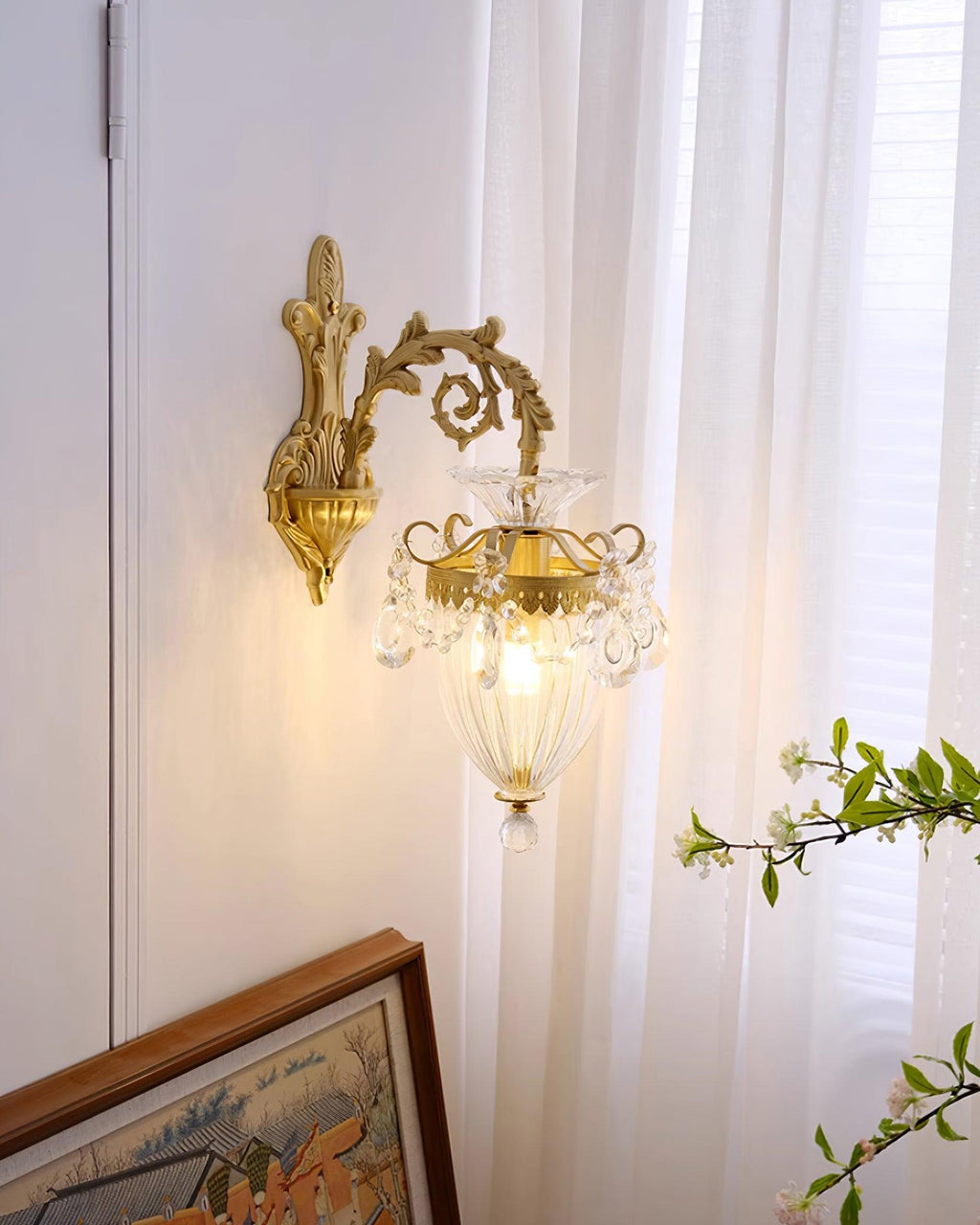 Elosia Gouden Dubbele Wandlamp | Fioriscas
