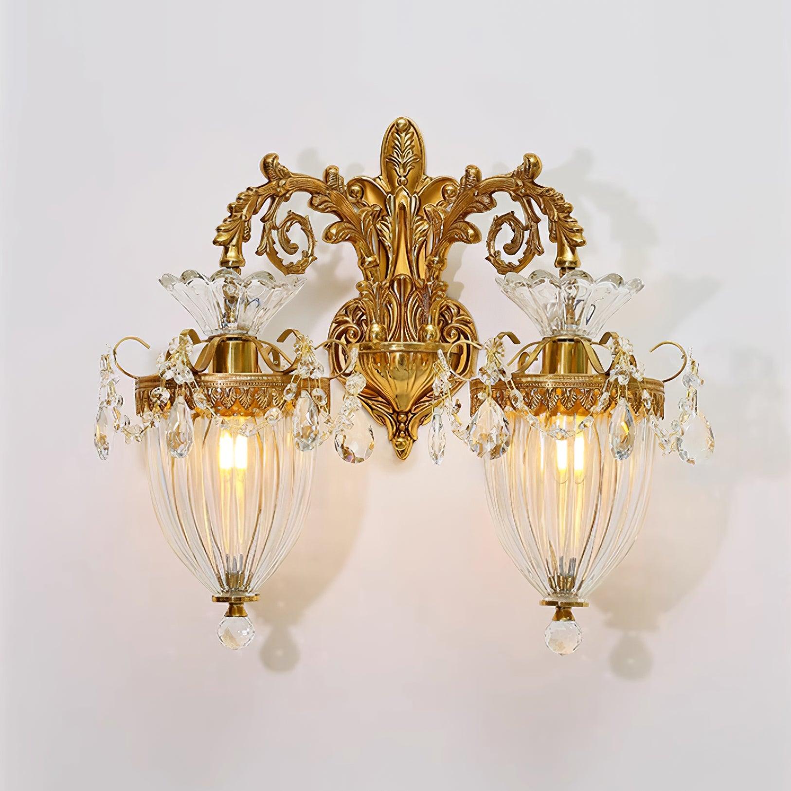 Elosia Gouden Dubbele Wandlamp | Fioriscas