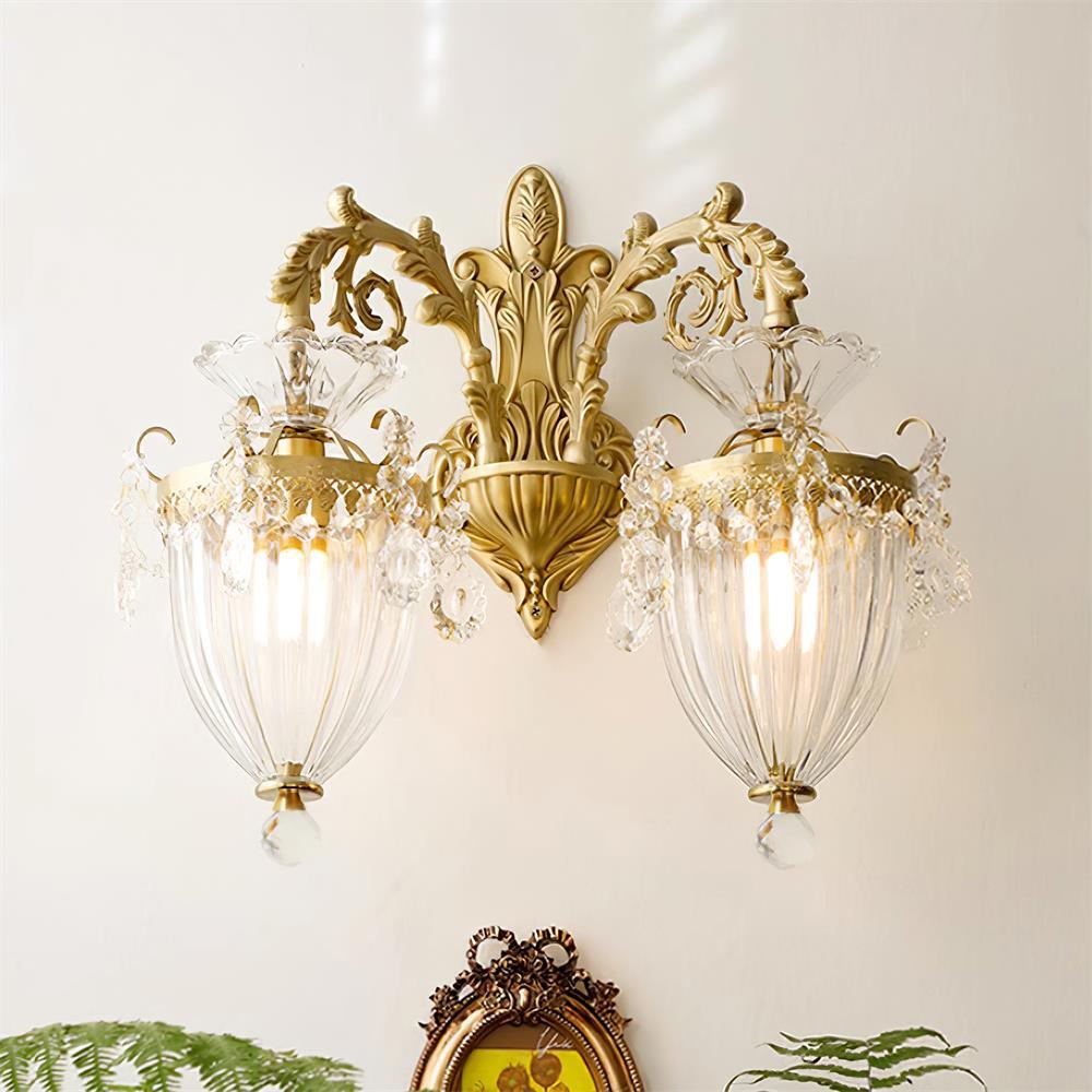 Elosia Gouden Dubbele Wandlamp | Fioriscas