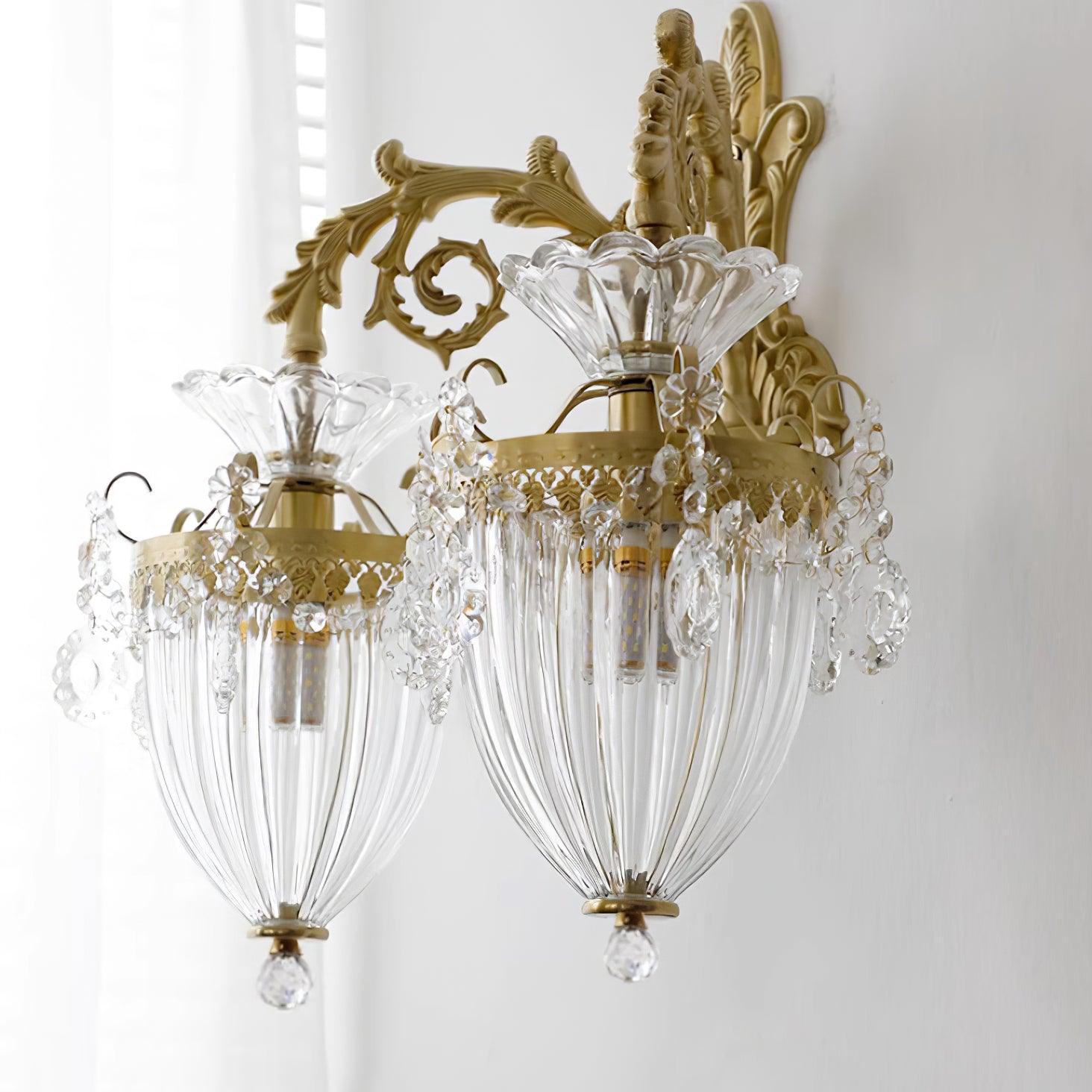 Elosia Gouden Dubbele Wandlamp | Fioriscas