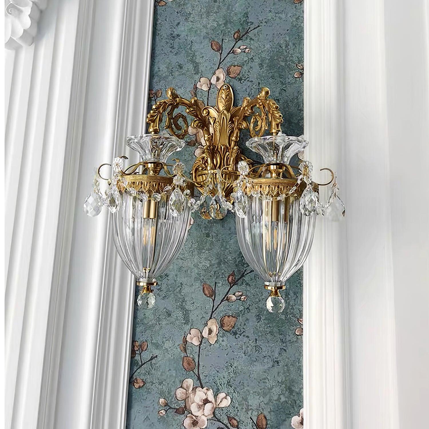 Elosia Gouden Dubbele Wandlamp | Fioriscas