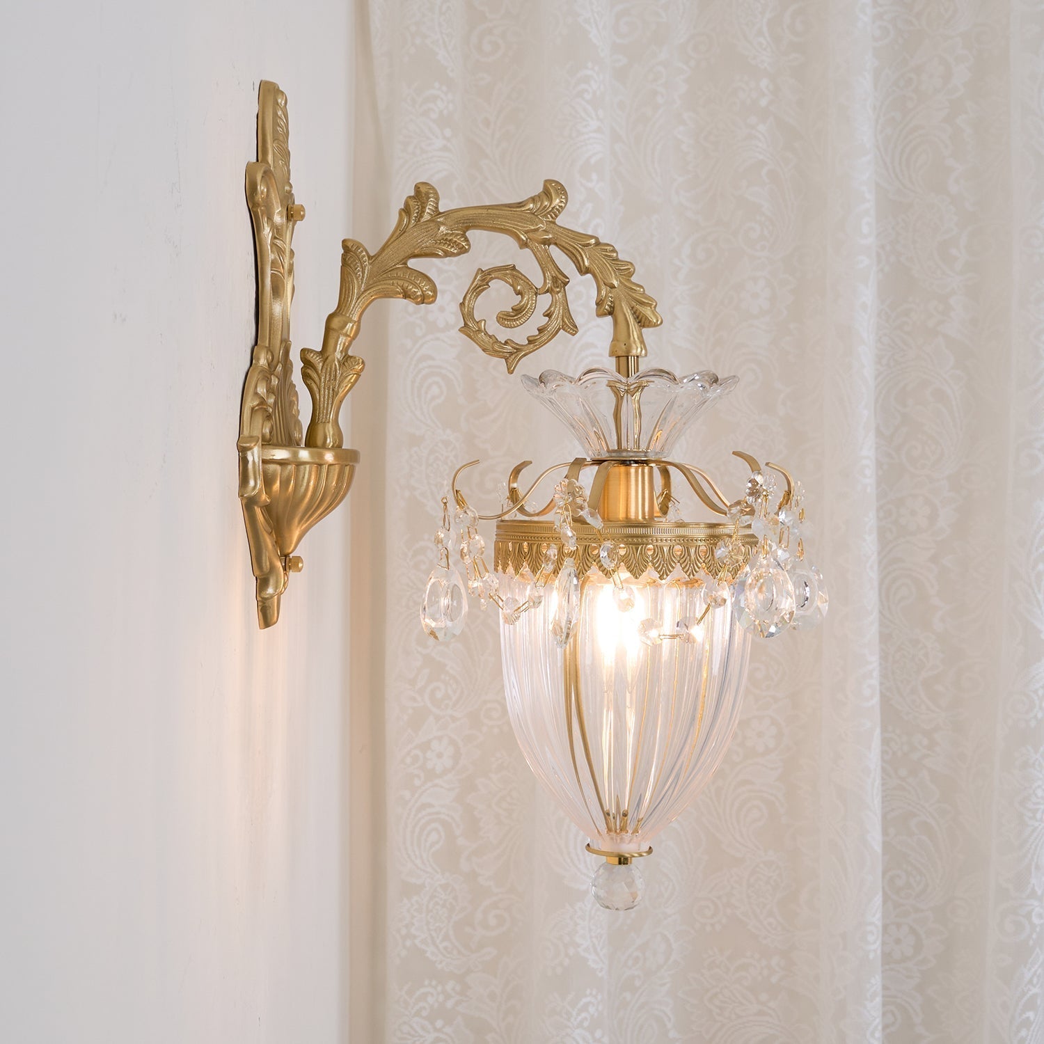 Elosia Gouden Dubbele Wandlamp | Fioriscas