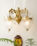Elosia Gouden Dubbele Wandlamp | Fioriscas