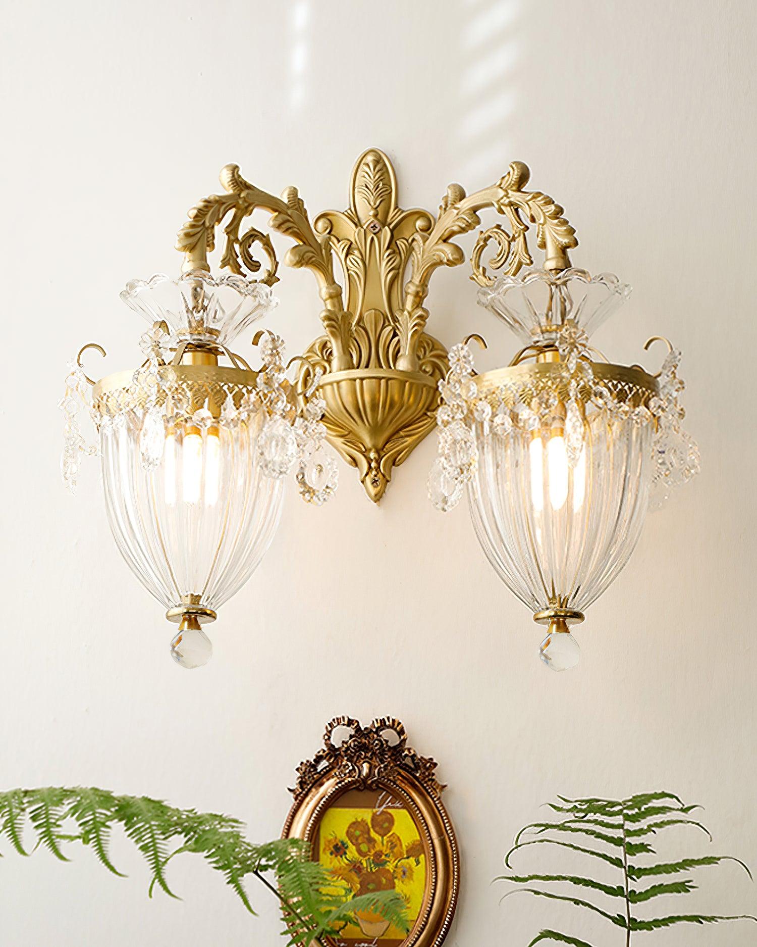 Elosia Gouden Dubbele Wandlamp | Fioriscas