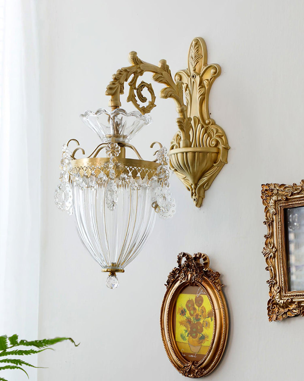 Elosia Gouden Dubbele Wandlamp | Fioriscas