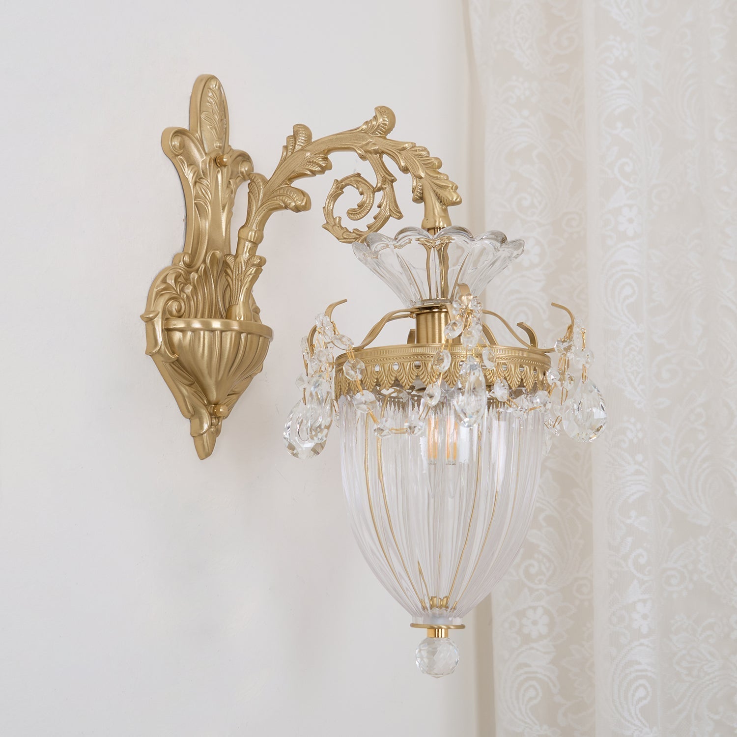 Elosia Gouden Dubbele Wandlamp | Fioriscas
