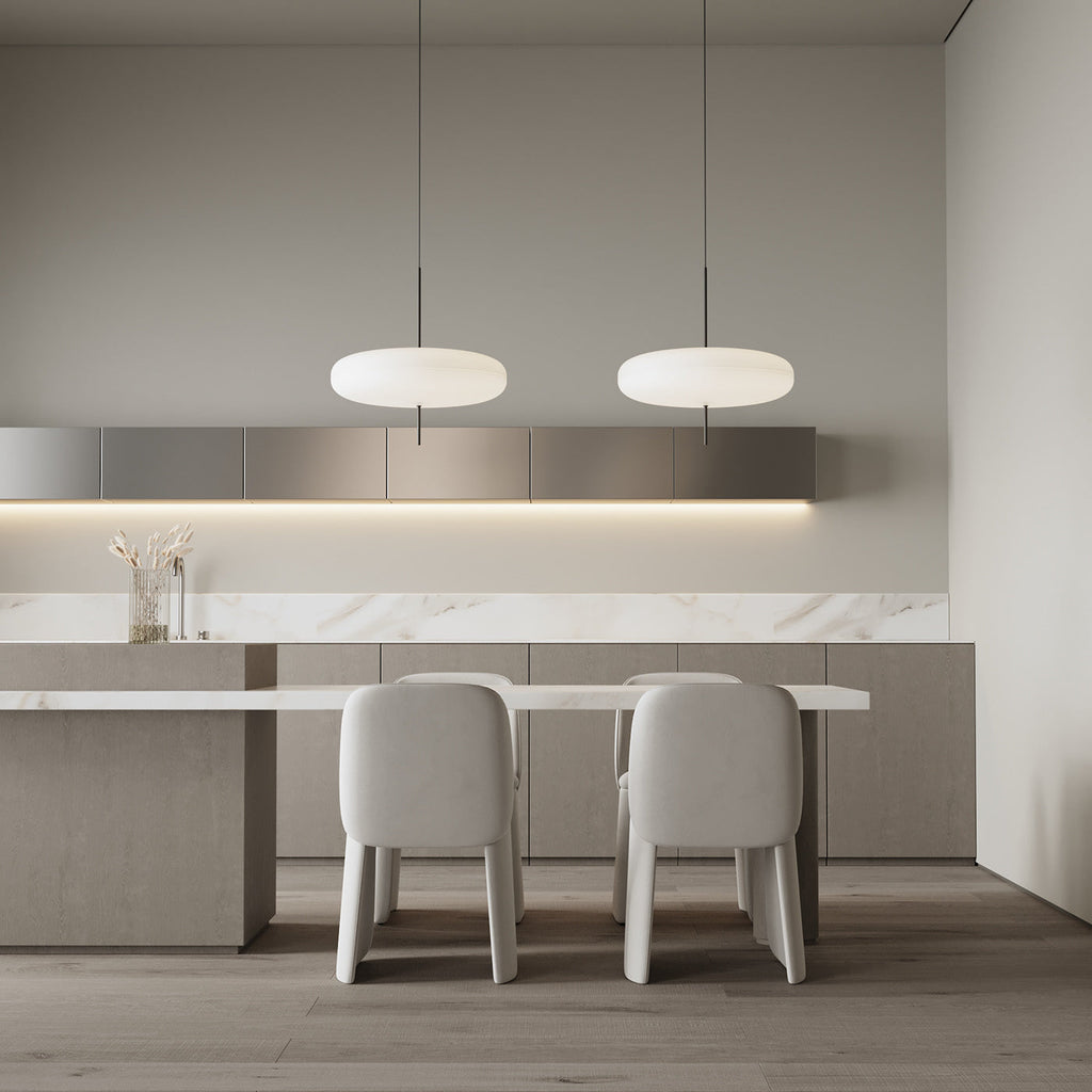 Lampada a sospensione singola ovale moderna nordica Quor | Fioriscas