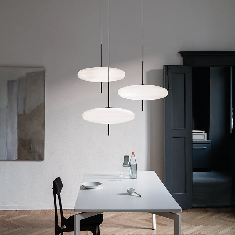 Lampada a sospensione singola ovale moderna nordica Quor | Fioriscas
