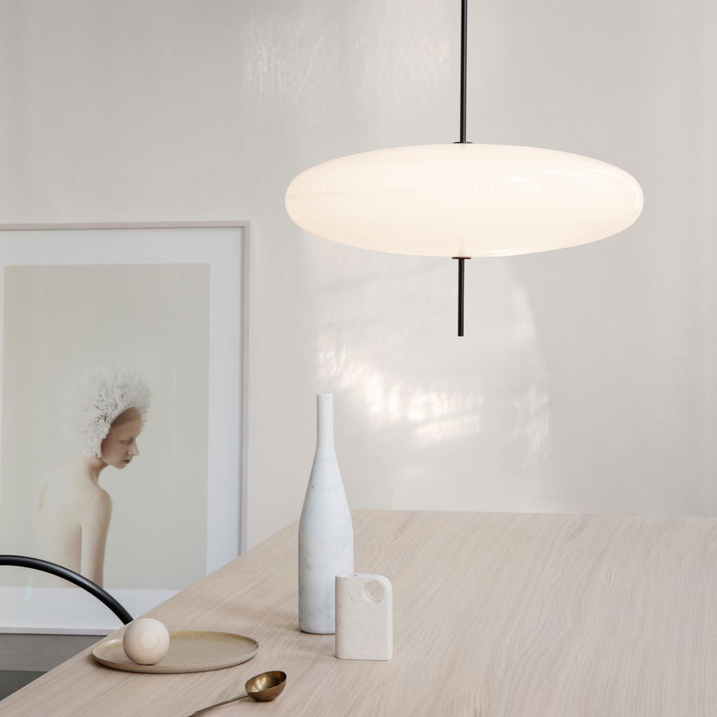 Lampada a sospensione singola ovale moderna nordica Quor | Fioriscas