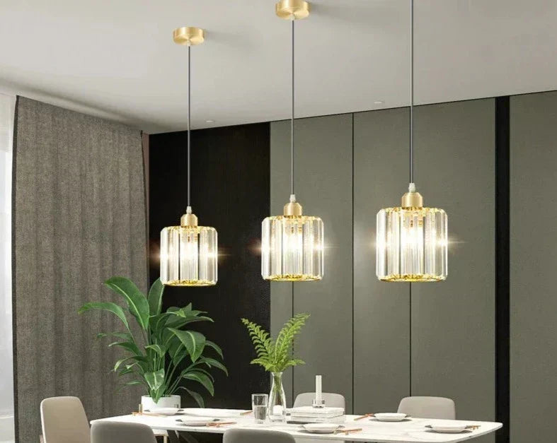 Luminora K9-krystalpendel med rund eller firkantet ramme
