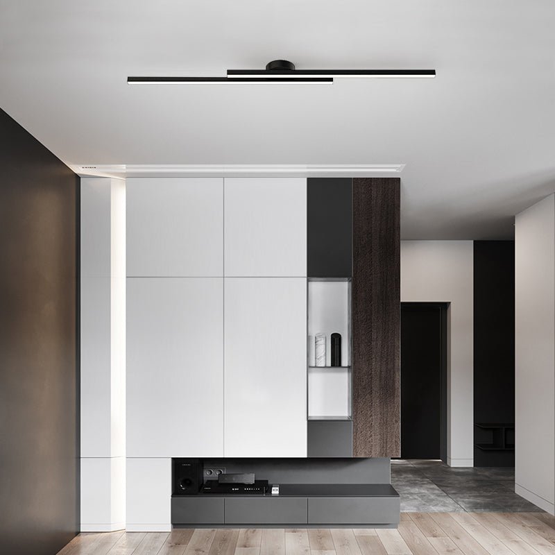 Ultra-Slim LED Semi-Flush Ceiling Light in Aluminum, LumenVale