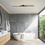 Ultra-Slim LED Semi-Flush Ceiling Light in Aluminum, LumenVale