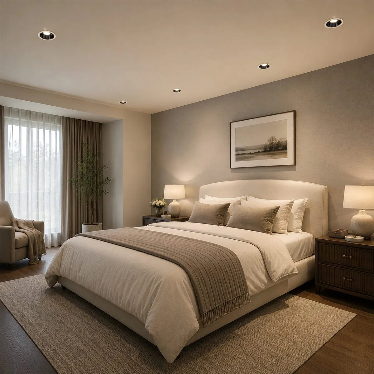 LumenArc Recessed LED Spotlight With 75mm Cutout And Glare Reduction