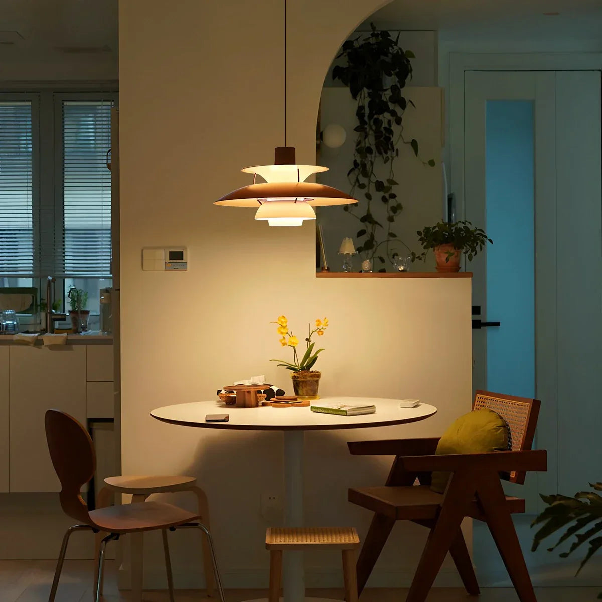 Aurora Layered Pendant Light For Soft Glare Free Ambient Illumination