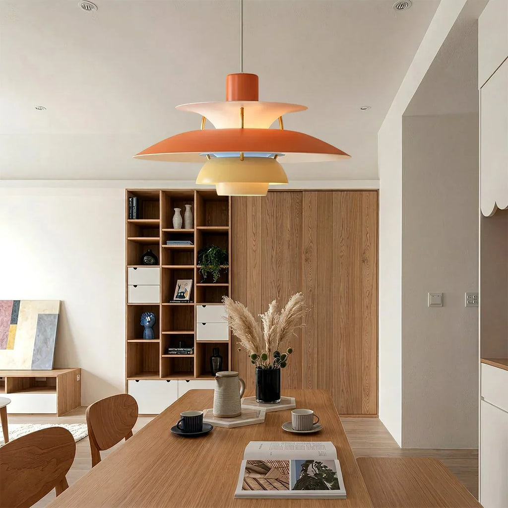 Aurora Layered Pendant Light For Soft Glare Free Ambient Illumination
