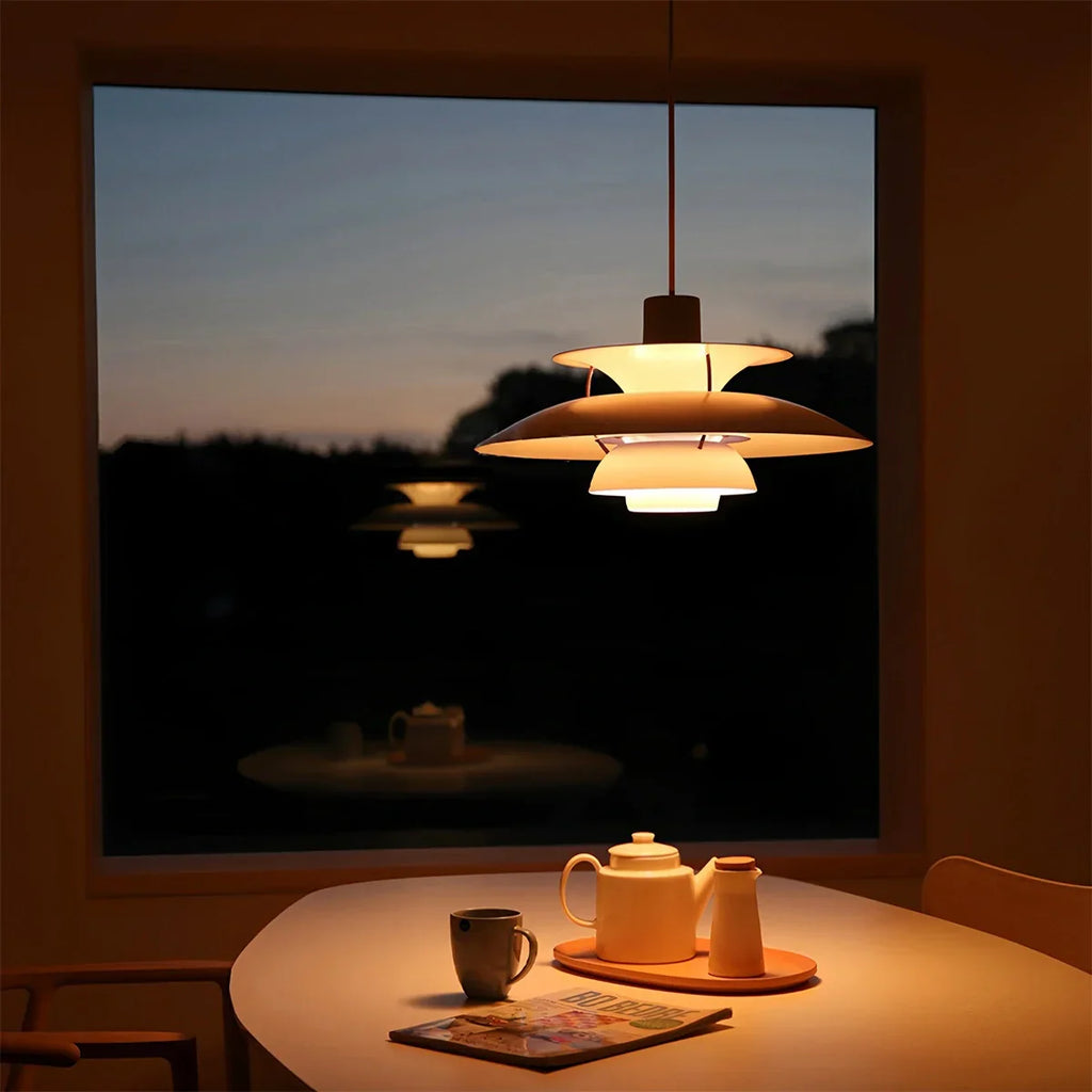 Aurora Layered Pendant Light For Soft Glare Free Ambient Illumination