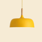 Zwarte hanglamp met houten accent, Kirra Nordic-keukenlamp