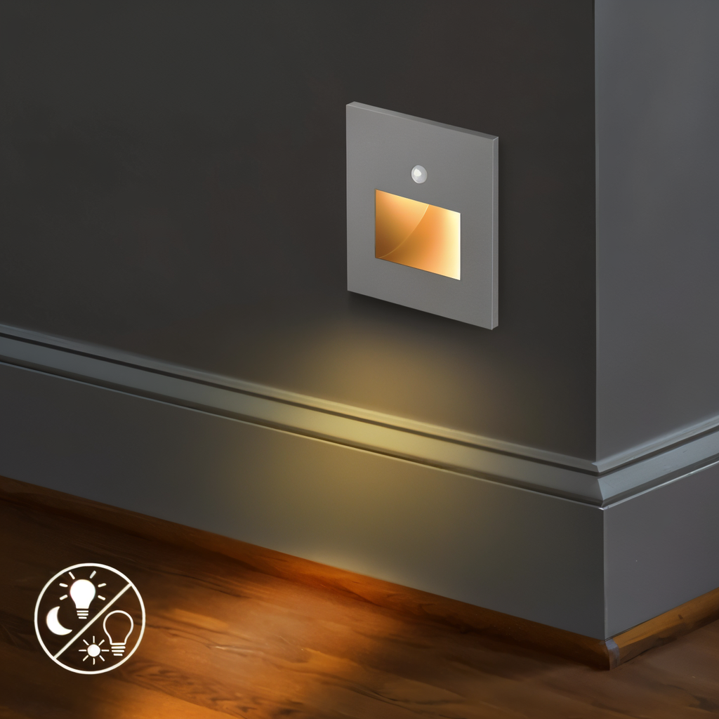 Ingebouwde ledwandlamp met sensor, LumaNest-armatuur voor trap en hal