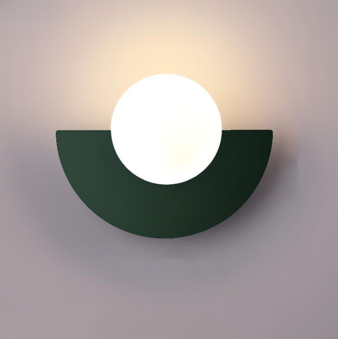 Applique da parete LED semicircolare NovaArc, stile nordico, cinque finiture