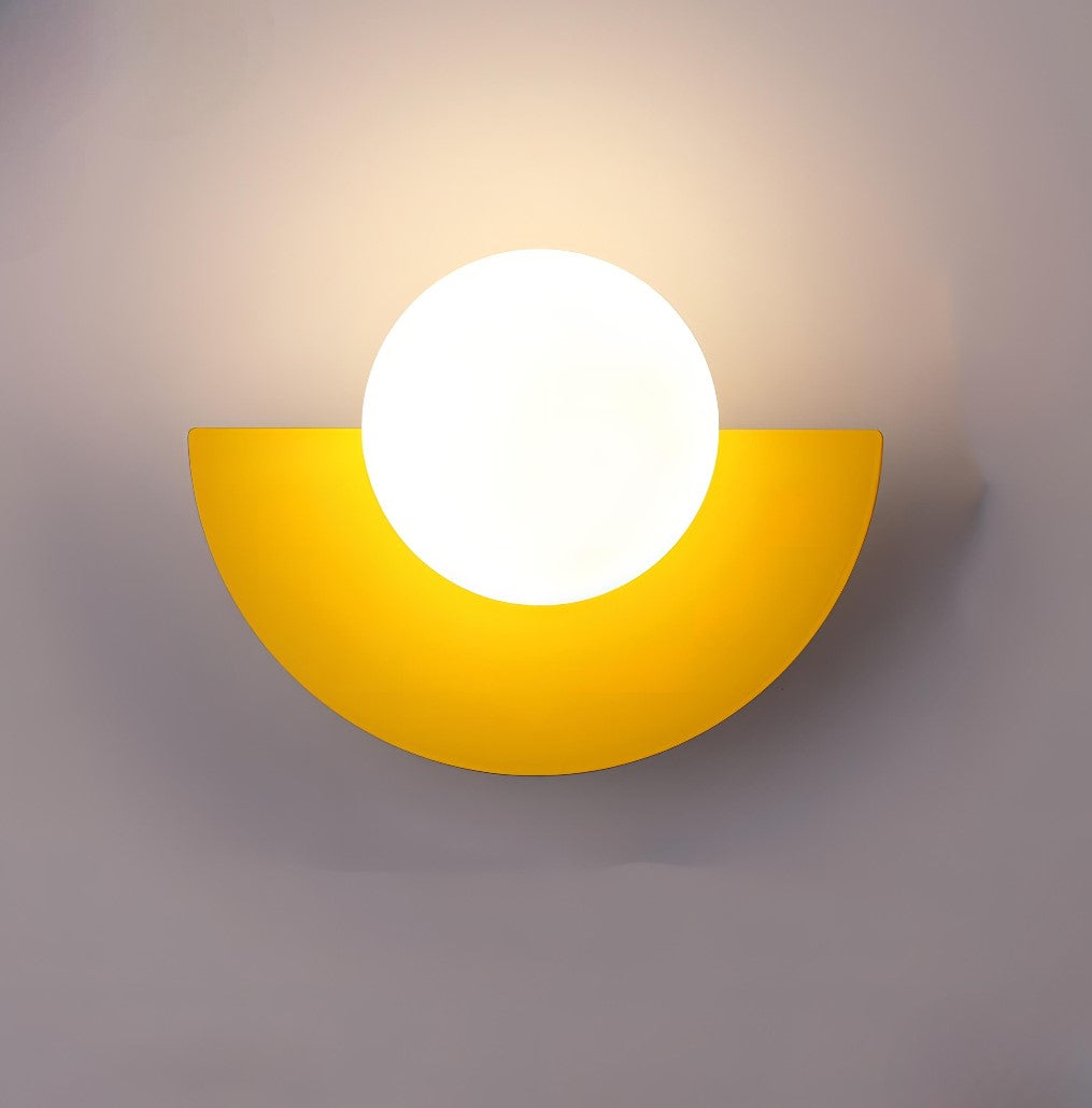 Applique da parete LED semicircolare NovaArc, stile nordico, cinque finiture
