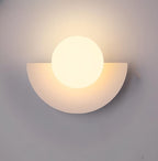 Applique da parete LED semicircolare NovaArc, stile nordico, cinque finiture