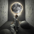 Dimmable LED Moon & Earth Wall Lamp, Calming Bedroom Glow