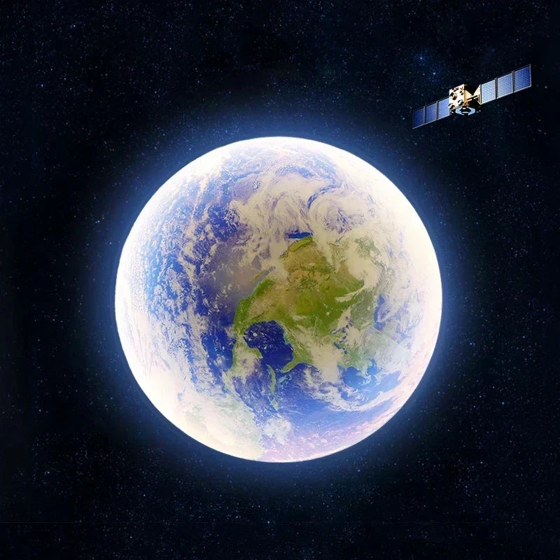 Moon Phase Wall Light With Remote-Dimmable LED Glow, Moon & Earth Designs