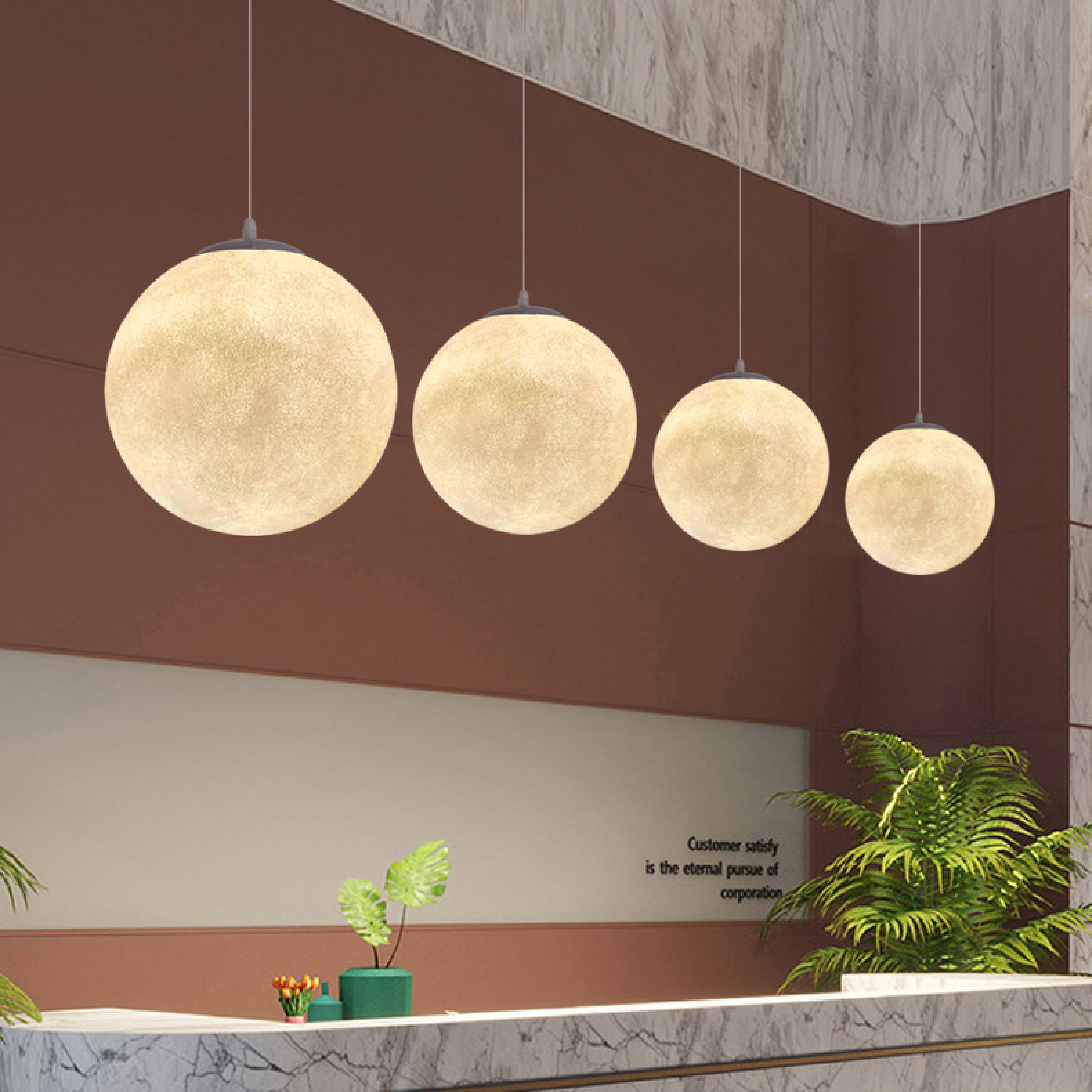 Lampada a sospensione a luna con intreccio a griglia LunaWeave, 7 dimensioni