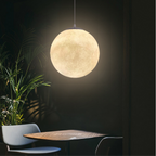 Lampada a sospensione a luna con intreccio a griglia LunaWeave, 7 dimensioni