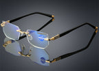 VisionPlus multifokala läsglasögon med kantlös design och blåljusfilter för skärmar | Fioriscas