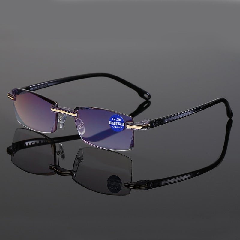 VisionPlus multifokala läsglasögon med kantlös design och blåljusfilter för skärmar | Fioriscas