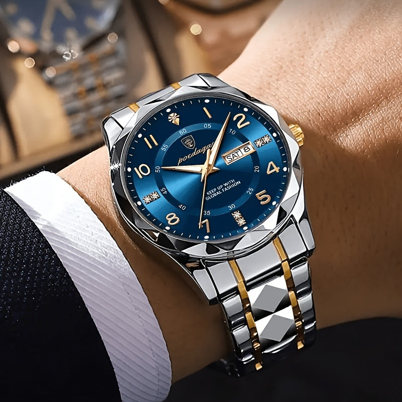 Titan-Chronographenuhr mit Alarm, wasserdicht, für Herren