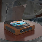 Aurora Retro -CD-soitin, Bluetooth 5.1 ja USB-C, kodin äänentoistojärjestelmiin