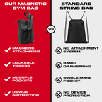 QuantaLock Magnetic Gym Bag for Lockers, Racks and Benches