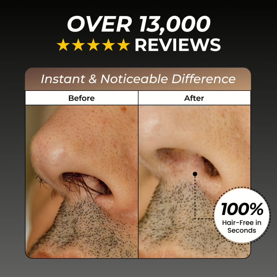 USB-C Rechargeable Nose & Ear Hair Trimmer, Waterproof & Quiet