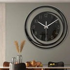Reloj de pared moderno de acrílico negro con funcionamiento silencioso - Fioriscas