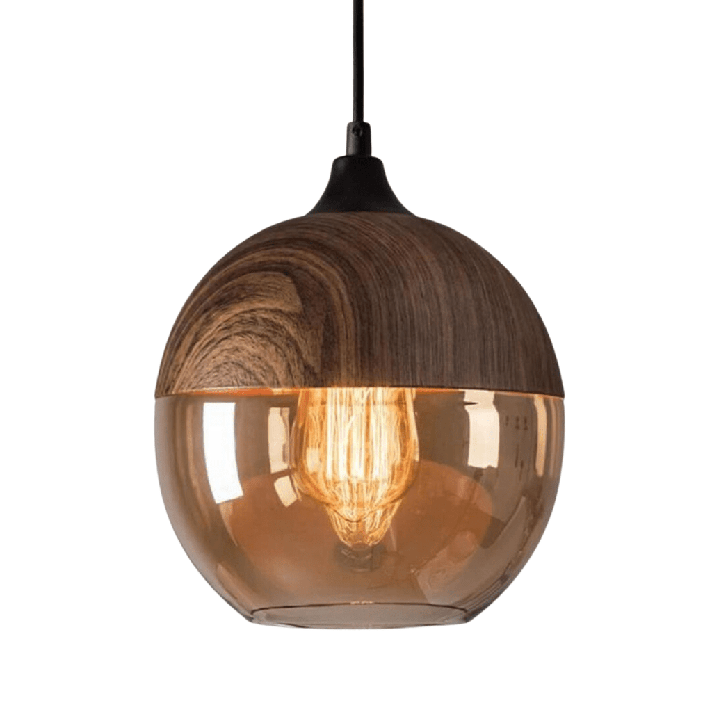 Lampada da soffitto in legno minimalista per interni moderni - Fioriscas