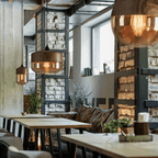 Lampada da soffitto in legno minimalista per interni moderni - Fioriscas
