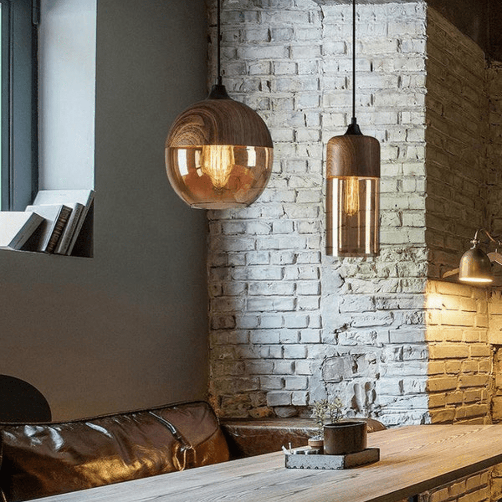Lampada da soffitto in legno minimalista per interni moderni - Fioriscas